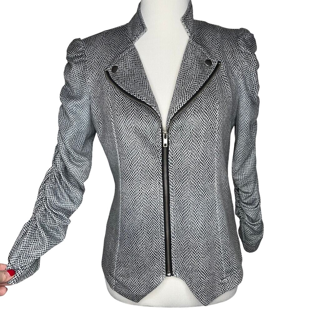 John Paul Richard Ruched Sleeve Blazer Sz Small